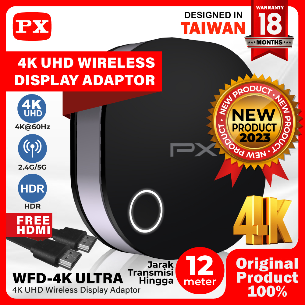 PX WFD-4K ULTRA Wireless HDMI Audio Video Receiver Display TV 4K 60Hz