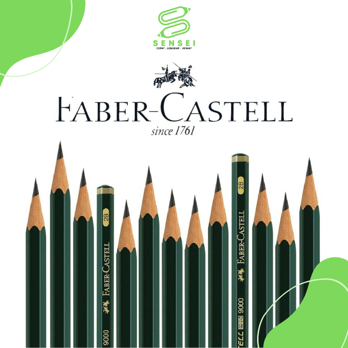 

1 Pcs Pensil Faber Castell 9000 2B 3B 5B 6B 7B 8B Pencil Faber Castle