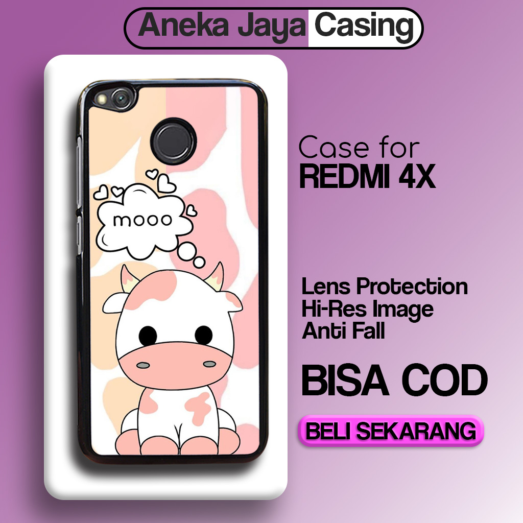 case redmi 4x motif terbaru aesthetic cow art hype keren lucu cute penutup pelindung kamera softcase