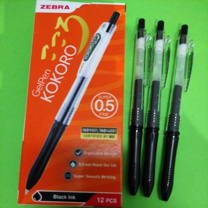 

Pulpen Zebra Kokoro Hitam Gel 0,5 mmWarna Tinta Hitam/pcs