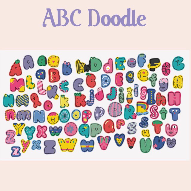 

[NAKASHAKI] - ABC Doodle Sticker Sheet