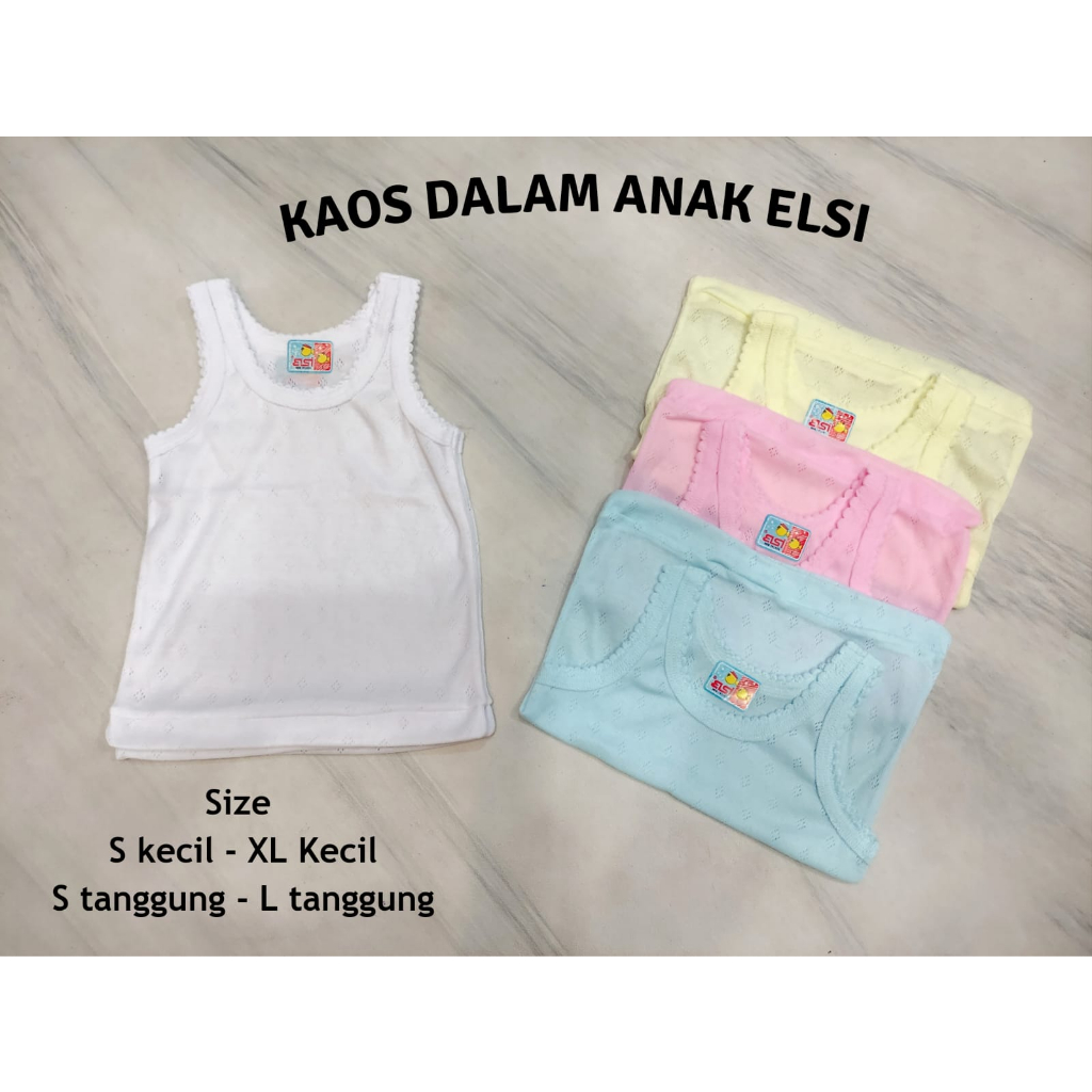 KAOS DALAM SINGLET ELSI MURAH/ SINGLET ELSI ANAK CEWEK DAN COWOK/ KAOS DALAM ANAK PREMIUM