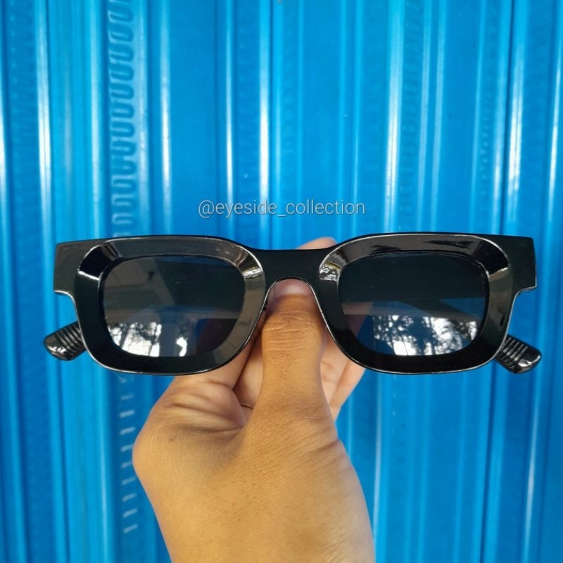 Kacamata Fashion KOREA Pria Wanita Frame RingTebal- CLEAR HITAM CEKUNG- SUNGLASSES CLEAR BLACK SUNKE