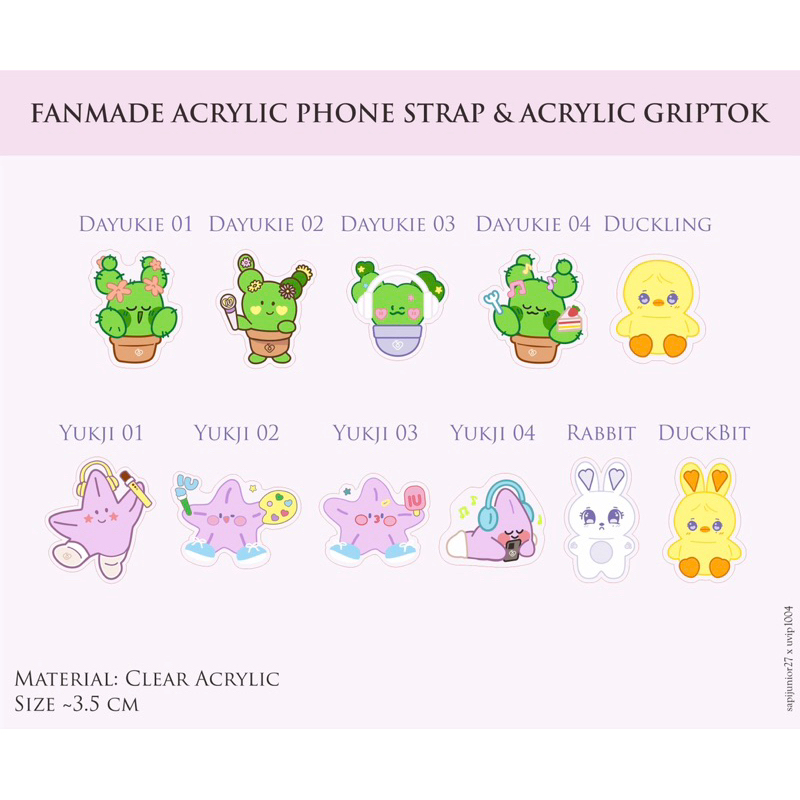 Fanmade Acrylic Phone Strap & Griptok IU by sapijunior27