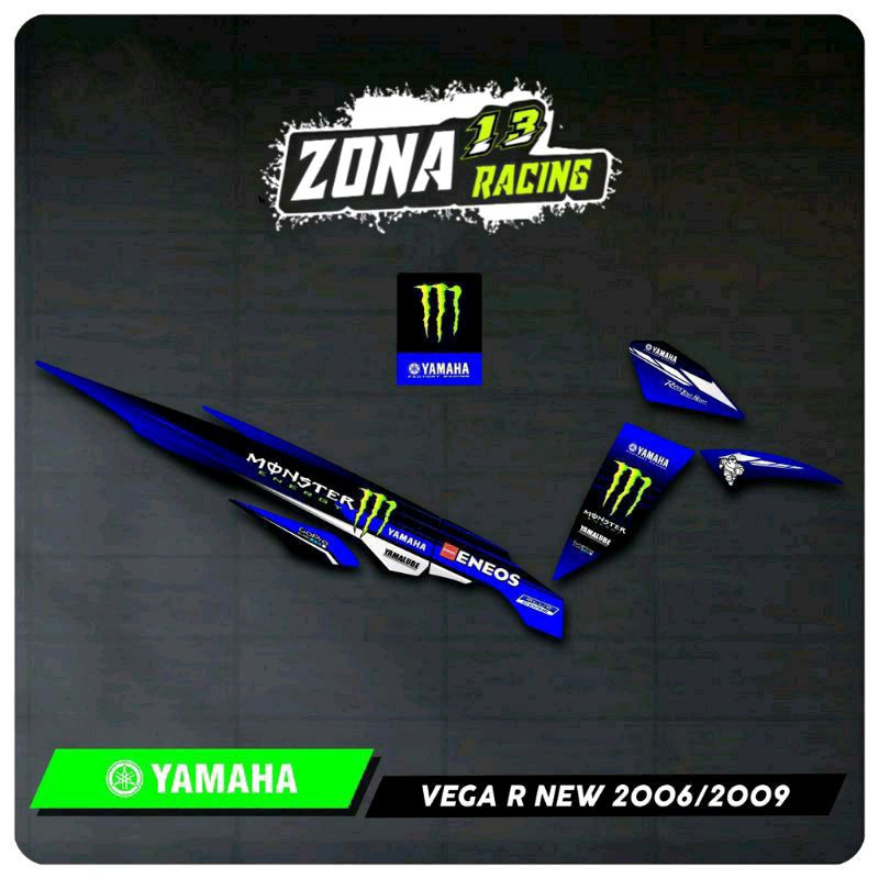 Sticker Vega R New - Striping Sticker Variasi List Motor Vega R New Thn 2006/2009 Motif