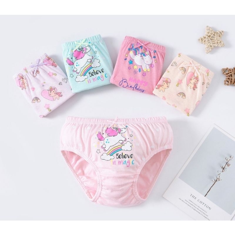 CA10 5pcs Celana Dalam Katun Anak Perempuan Cewek dengan Kotak(2-13thn)