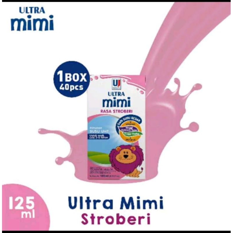 

SUSU ULTRA MIMI STRAWBERRY 125ML (1Dus 40pc)