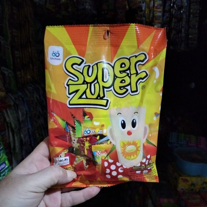 

PERMEN Super Zuper harga 1 bungkus isi 40pics