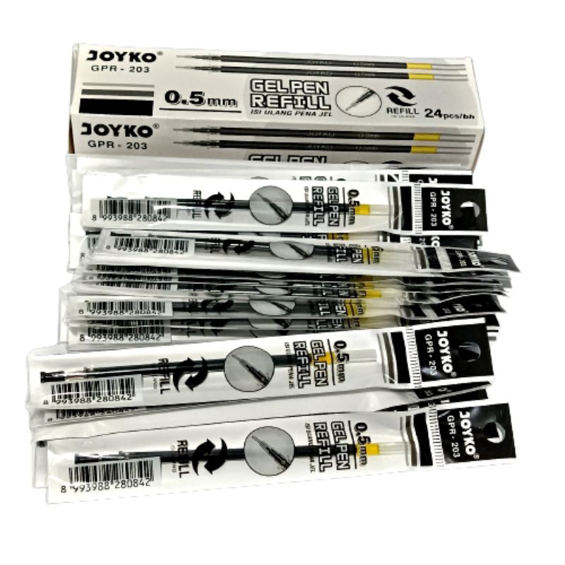 

[ERA] Gel Pen Refill Isi Ulang Pen Isi Pulpen Joyko GPR-203 0.5 mm 24pcs