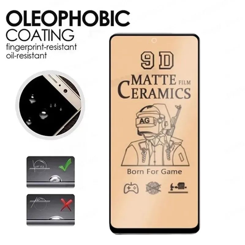 PAKET TG Oppo F9 Pro Tempered Glass Ceramic Matte 9D Anti Glare Screen Protector Anti Gores Pelindun