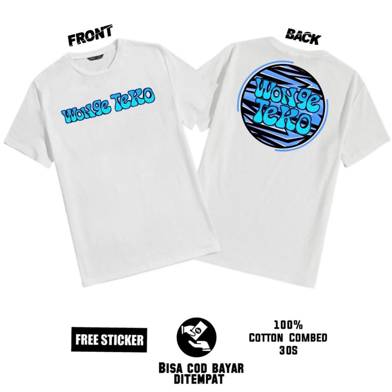 Kaos Wonge Teko versi PUTIH