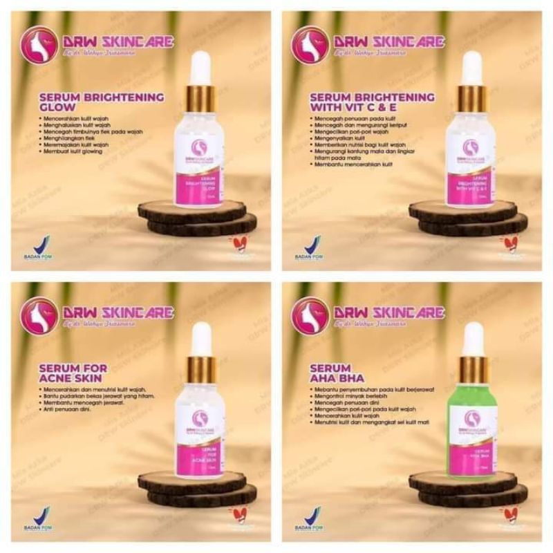 Serum DRW Skincare, Serum Brightening Glow, Serum AHA BHA, Serum For Acne Skin, Serum Vit C&E