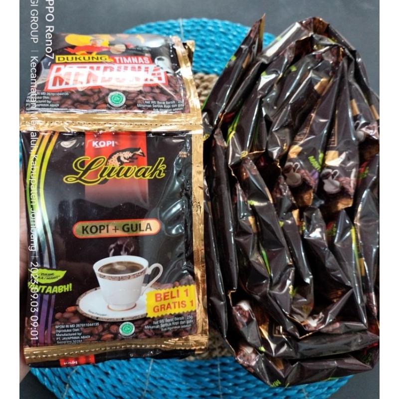 

45 Sachet LUWAK KOPI HITAM + Gula RENCENG KOPI INSTAN MURAH