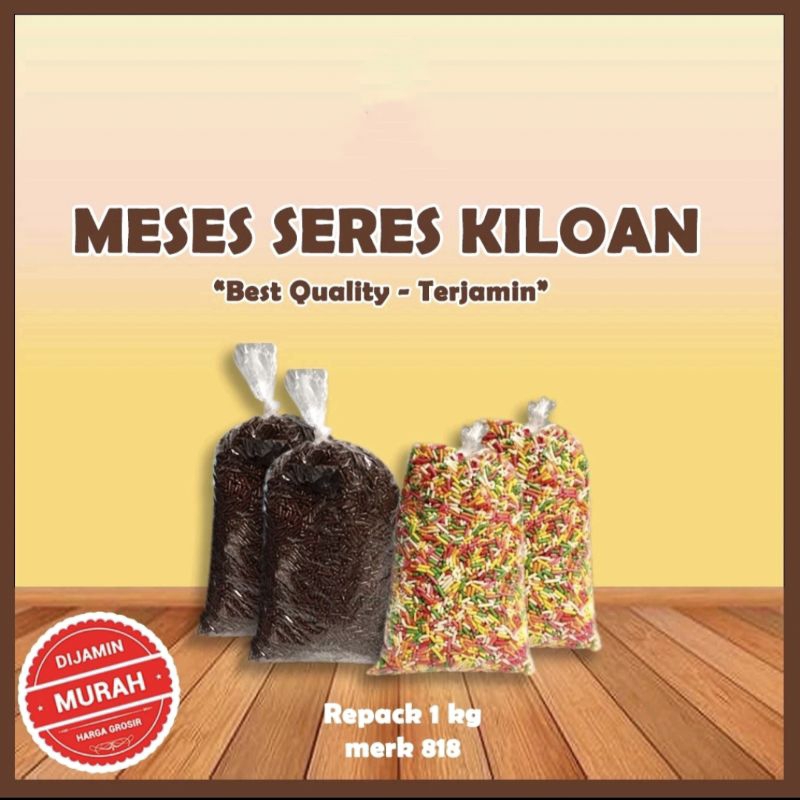 

Meses Seres Repack Kiloan 818 | Meses Coklat 1 kg | Meses Warna 1 kg | Meses seres