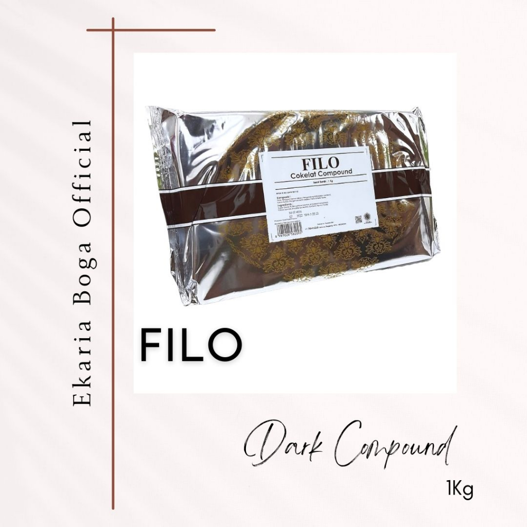 

COKELAT | COKLAT BATANG / BLOK / KEMASAN | FILO COKELAT COMPOUND HITAM | FILOKU DARK COMPOUND 1KG