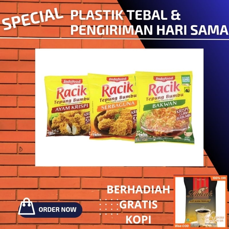 

indofoodd tepung bumbu racik bakwan serbaguna ayam krispi bumbu instan 210 gran