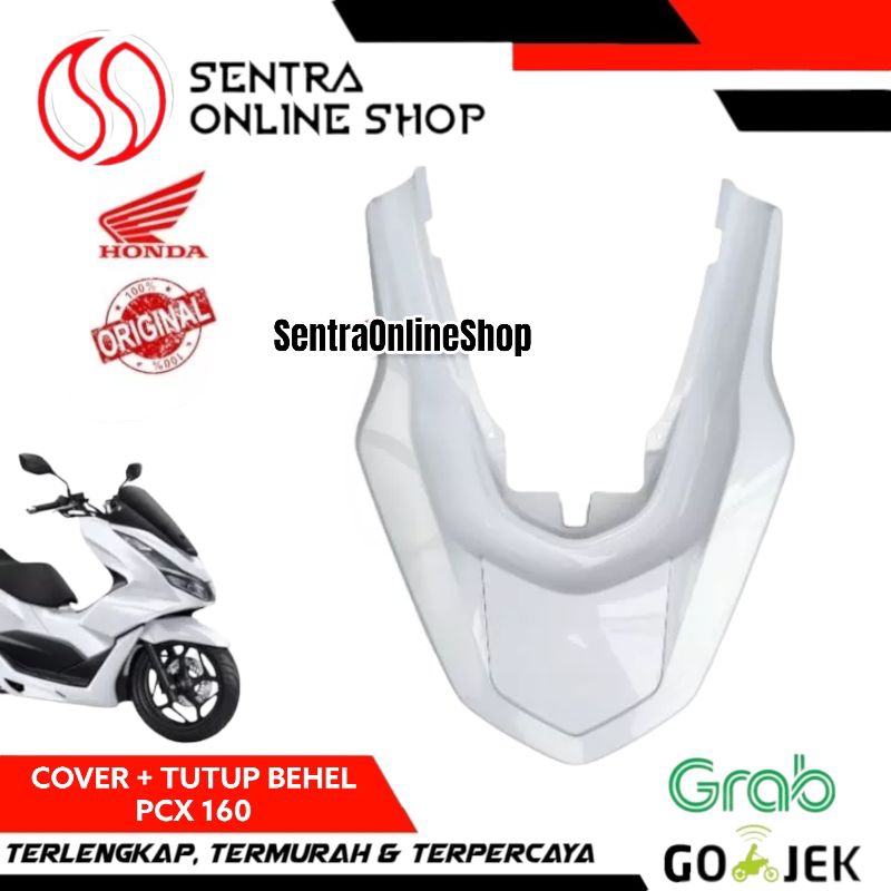Cover behel stop besar kecil putih glossy pcx 160 original