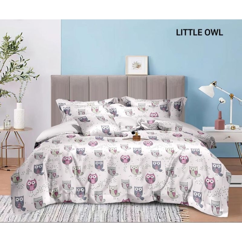 Bedcover Set Sprei Motif Little Owl Full Set Termurah