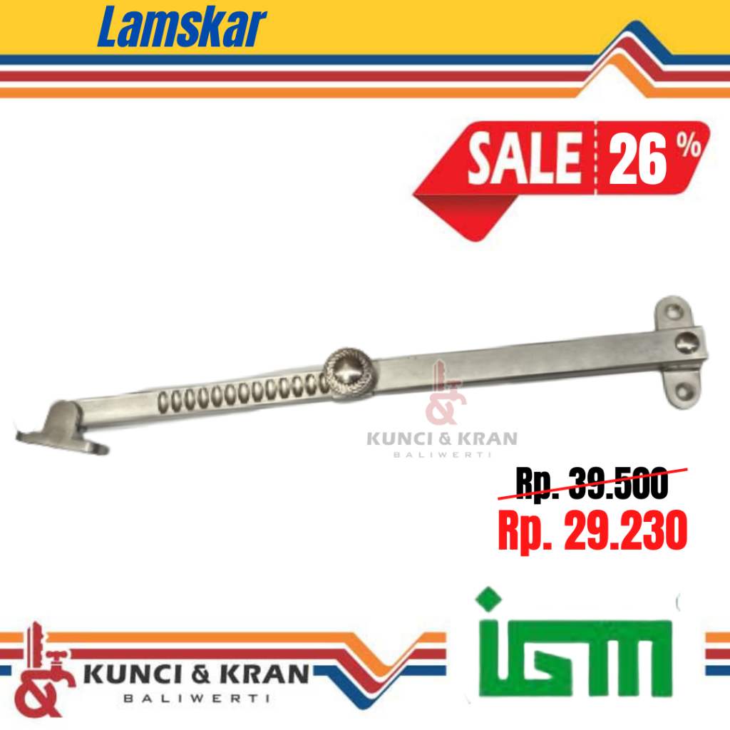 Lamskar IGM IR-008 10 Tarik NB Lamskar Jendela Penahan Jendela Jungkit