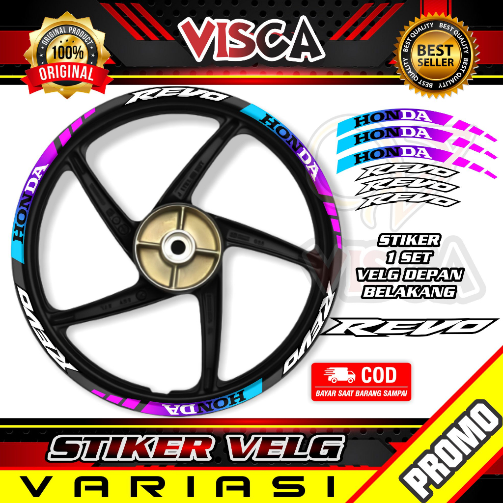 Stiker Velg List Velg Motor Stiker Velg REVO Motif Bunglon