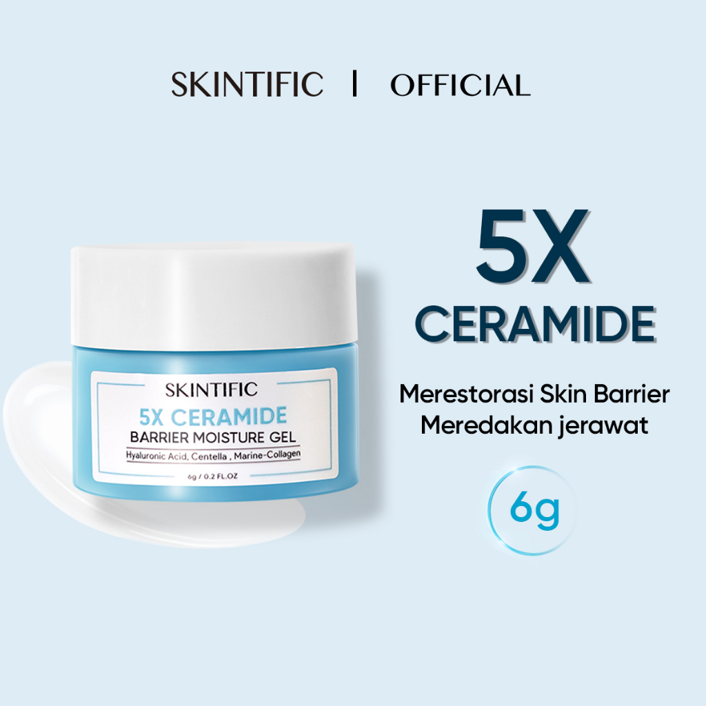 SKINTIFIC TRAVEL SIZE [Biru dan Pink] 5x Barrier Moisturizer I MSH Niacinamide 6 g