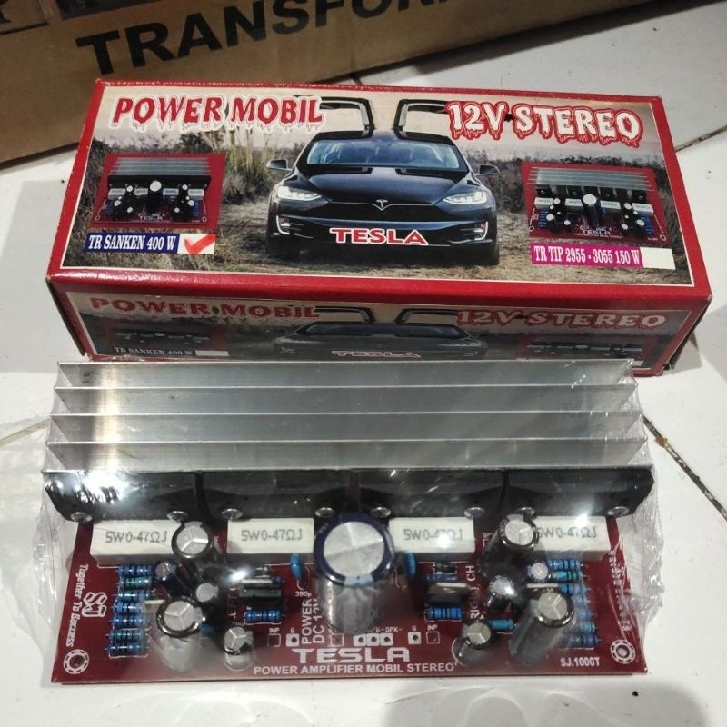 kit power mobil Tesla 400w stereo tersedia final sanken dan final TIP