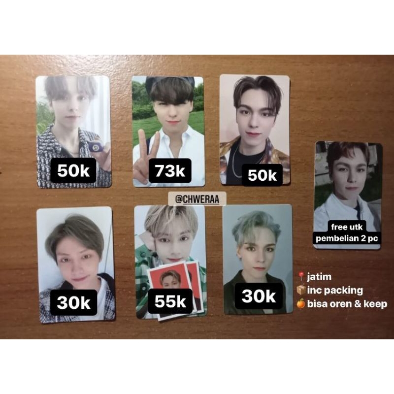 PHOTOCARD/PC ALBUM, SEASON GREATING (SG) JUN VERNON SEVENTEEN SVT (CEK DESKRIPSI)