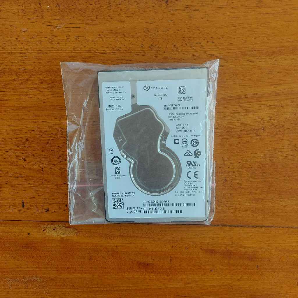 Seagate Mobile HDD 1TB ST1000LM035-1RK172 FW SDM4 Sentinel 10% (Bekas)