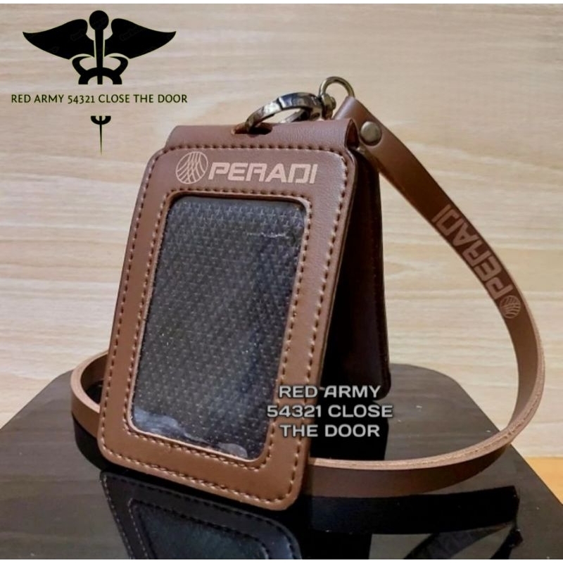 

ID Card Holder Tali Lanyard Name Tag Logo PERADI Model Lipat