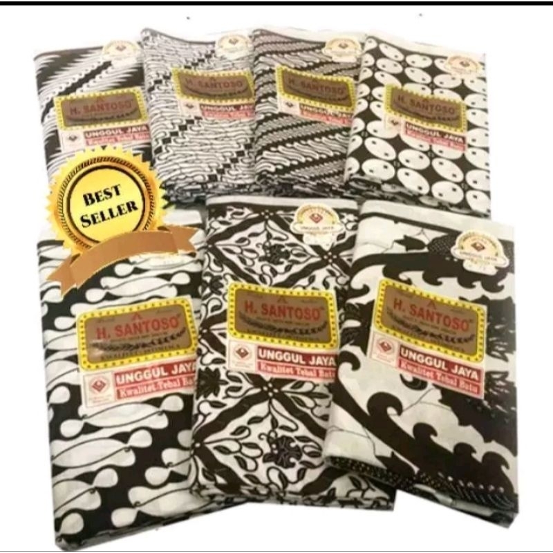 Kain Jarik Batik / Kain Batik Putihan H.SANTOSO Kualitas A