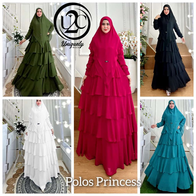 PRINCESS SYARI PREMIUM POLOS GAMIS SYARI MEWAH GMIS POLOS SYAR BY U2C GAMIS BRANDED GAMIS MEWAH PREM
