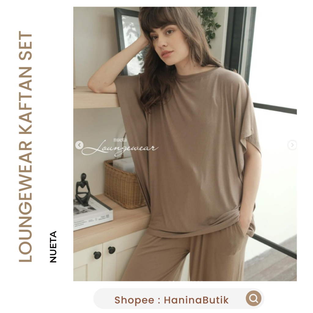 (𝗦𝗜𝗔𝗣 𝗞𝗜𝗥𝗜𝗠) SAMPLE SALE - LOUNGEWEAR KAFTAN SET MILO BUSUI by HIJABNUETA | SETELAN WANITA PIYAMA ON
