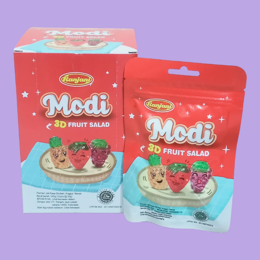

Ranjani Modi 3D Fruit Salad Permen Jelly 240 gr [12 sachet/box]