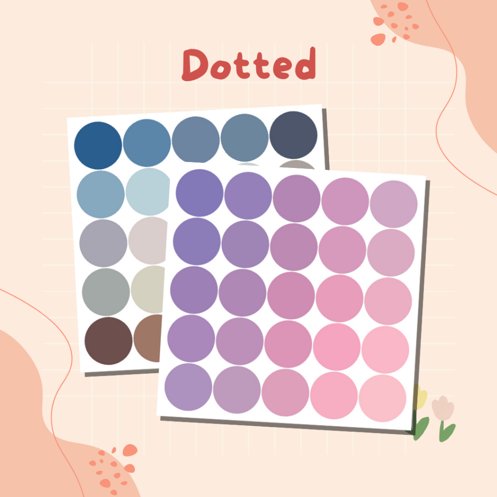 

Sticker stiker bulat warna warni / Sticker basic small circle dekorasi