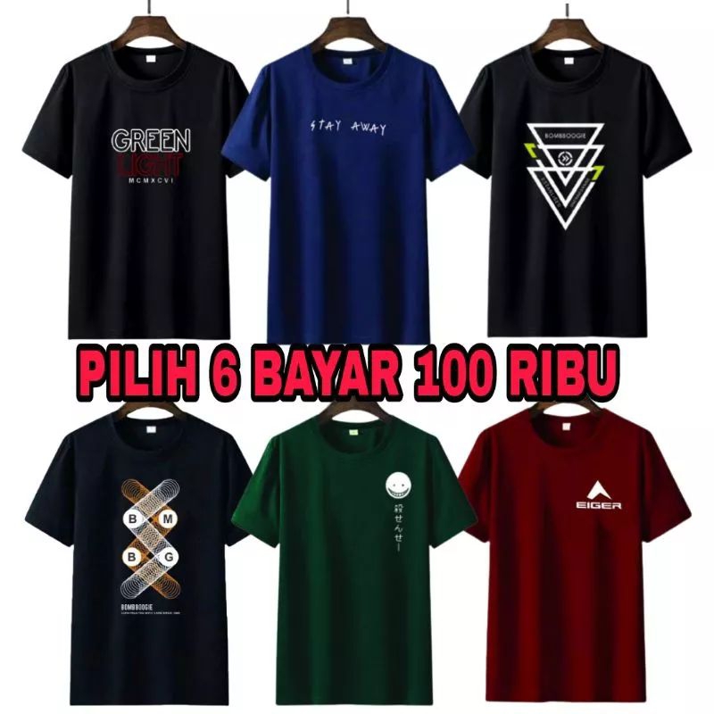 kaos 100ribu dapat 6