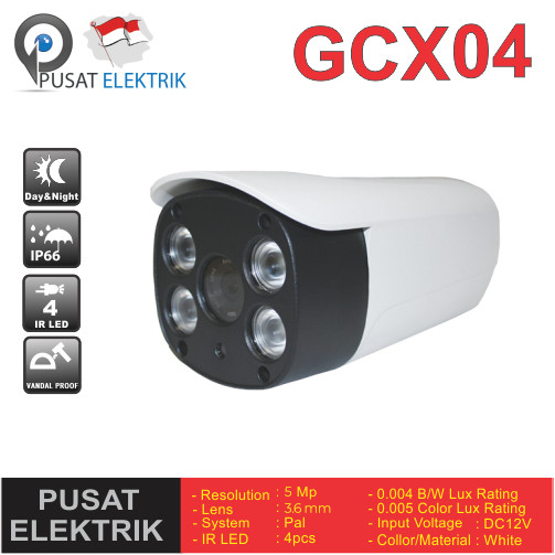 CCTV OUTDOOR GCX02-M20  LENSA 3.6 MM CCTV Outdoor,Kamera CCTV,CCTV Gambar Jelas Dan Bening Kamera CC