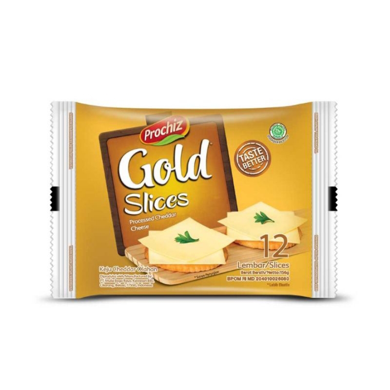 

PROCHIZ Gold Slices Keju Cheddar Lembaran 12 s