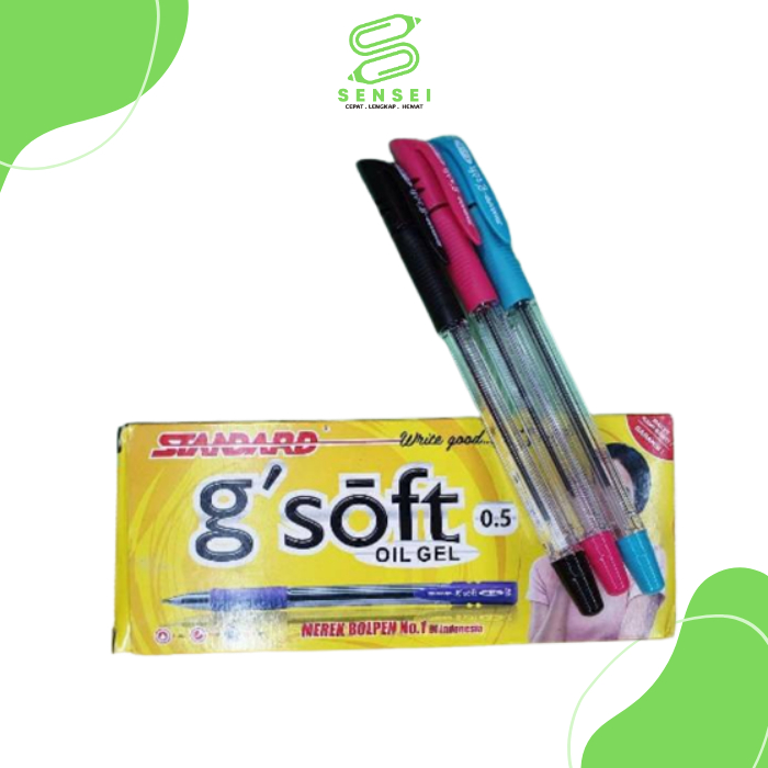 

1 Pcs Bolpoin Standard G SOFT 0.5 Puplen Standard Pena