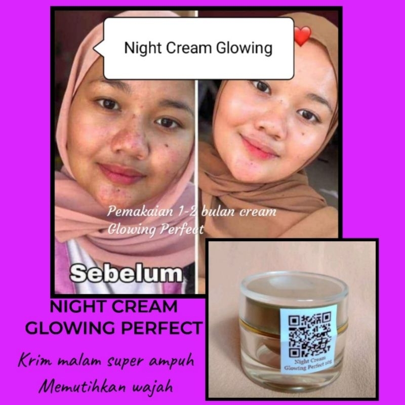 Salep Glowing Krim Malam Pemutih Wajah Premium Ampuh Cepat Permanen