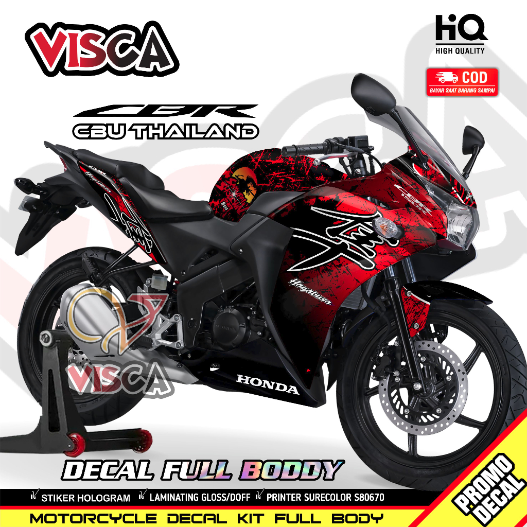 Decal Cbr 150R Cbu Thailand Full Body Striping Cbr 150r Cbu Thailand Stiker Cbr 150r Cbu Thailand HA