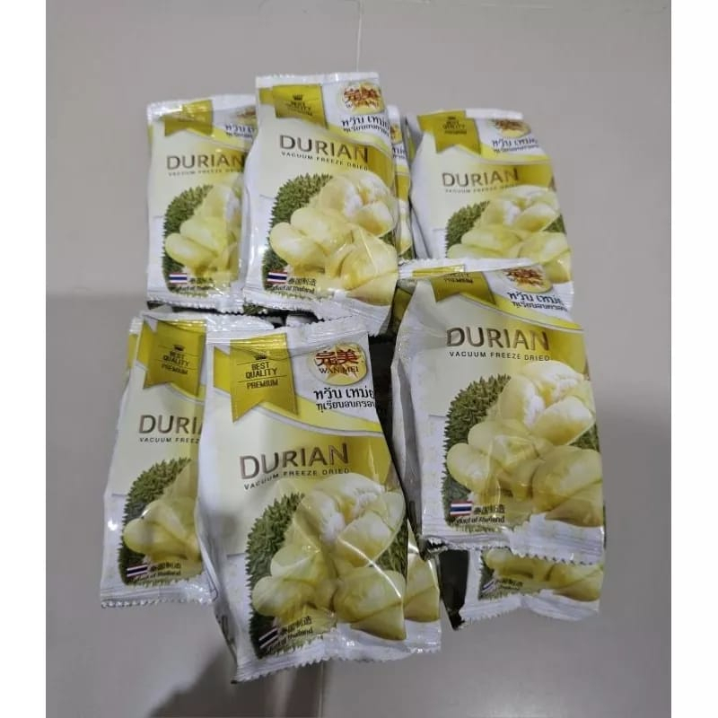 READY STOK HALAL Wan Mei Durian Vacuum Freeze Dried/Snack Thailand Cemilan instan