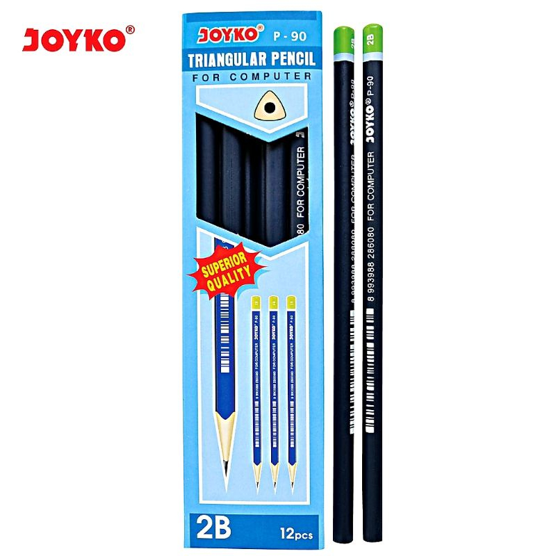 

PENSIL 2B JOYKO BENTUK TRIAGULAR GRIP DENGAN KAYU BERKUALITAS TINGGI (P-90)1 BOX ISI 13 PCS