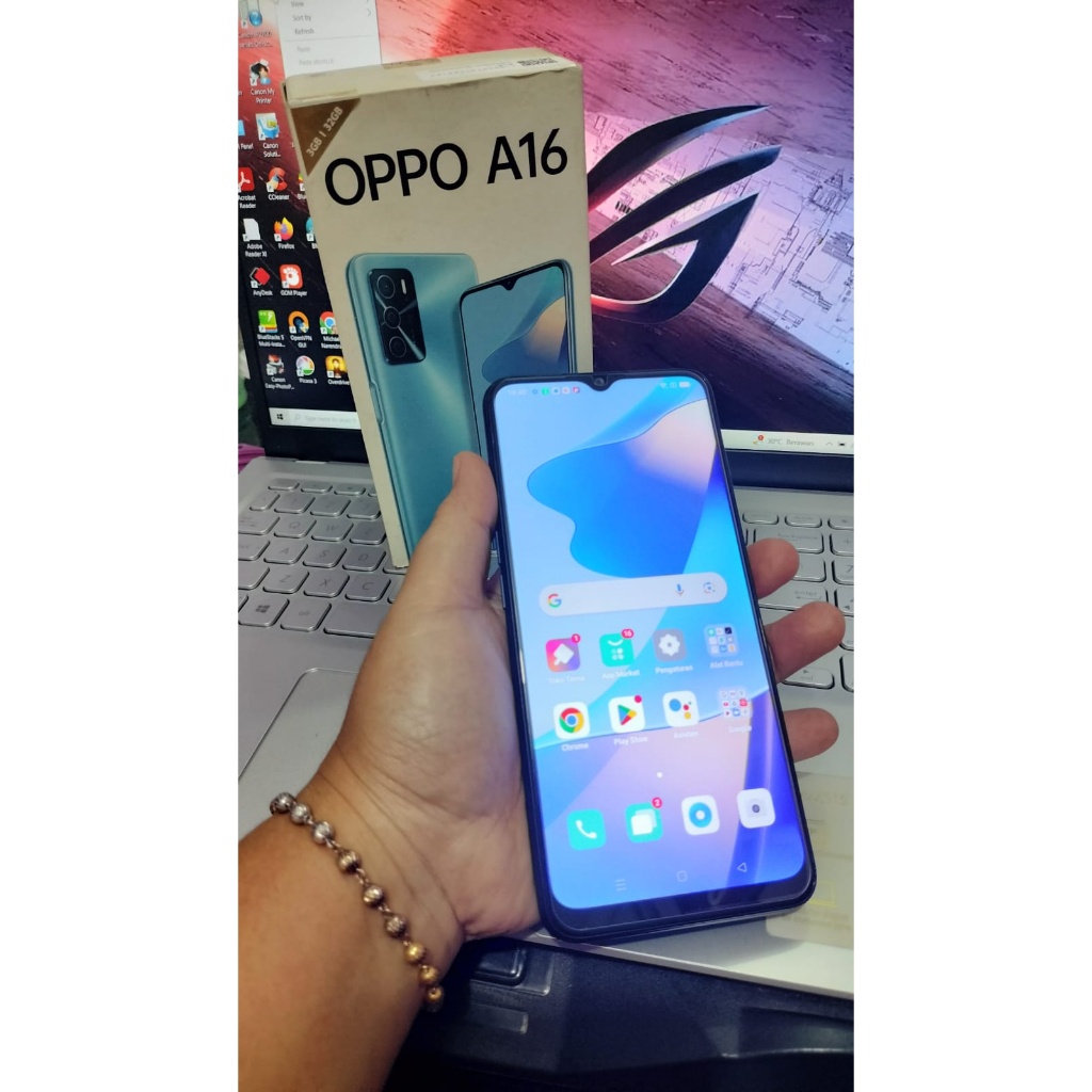 Oppo A16 Ram 3/32 Fullset second berkualitas dan bergaransi