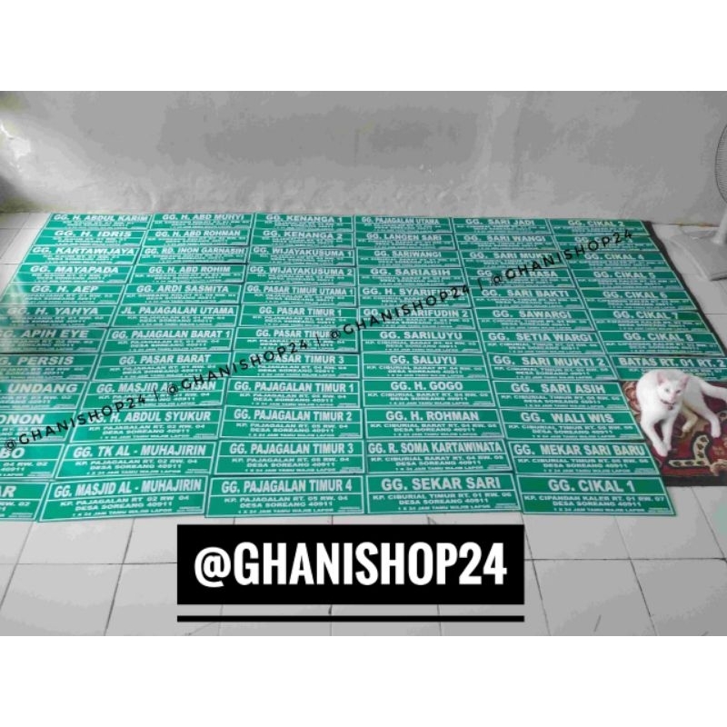 Plang Nama Jalan Plang Perumahan Ukuran Panjang 50cm Alumunium Plat
