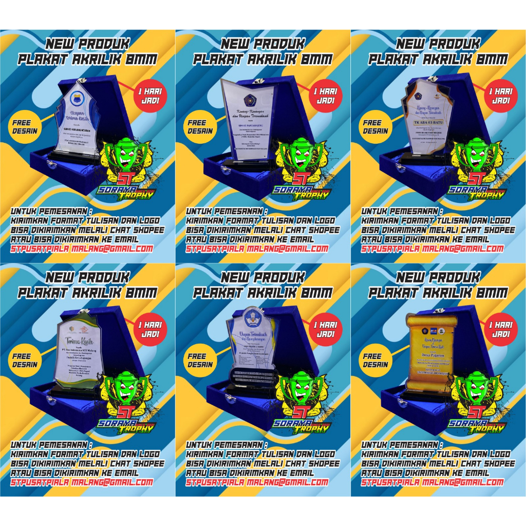 PLAKAT AKRILIK, SOVENIR PENGHARGAAN, PLAKAT WISUDA, AKRILIK TEBAL 8MM