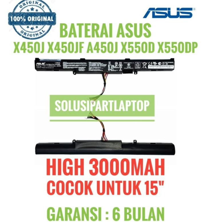 Baterai Laptop ASUS X450 X450E X450J X450JB X450JF X450JN A41-X550E ORIGINAL