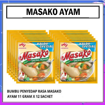 

MASAKO AYAM 11G PENYEDAP RASA KALDU