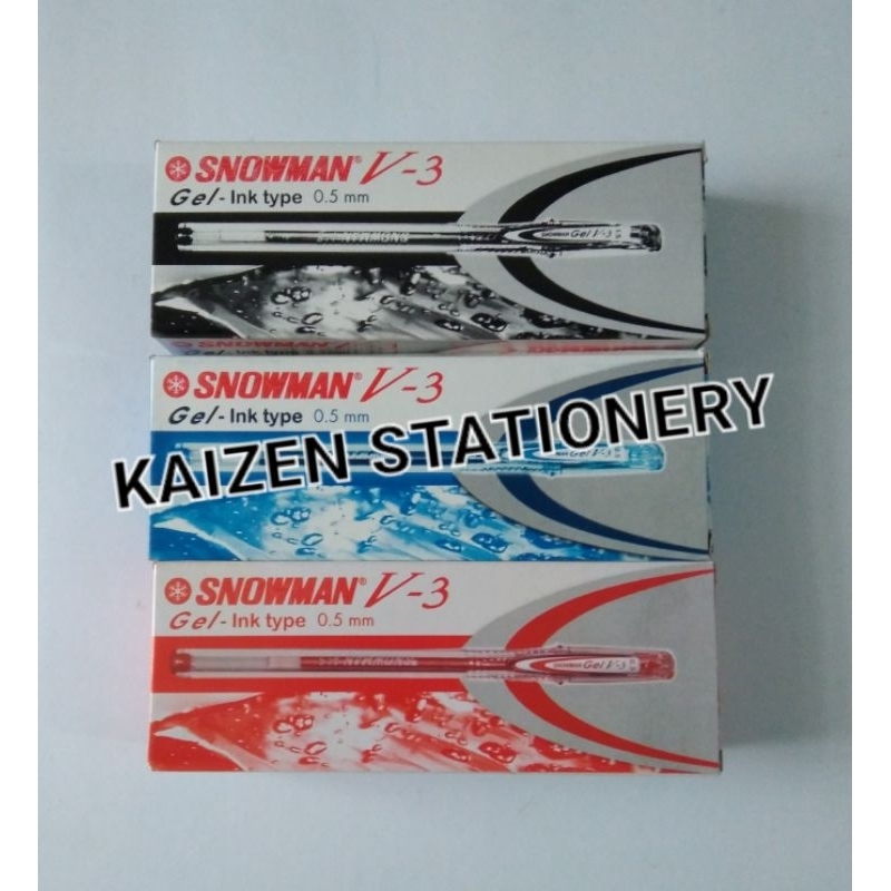 

PULPEN CAIR/ GEL INK TYPE SNOWMAN V-3