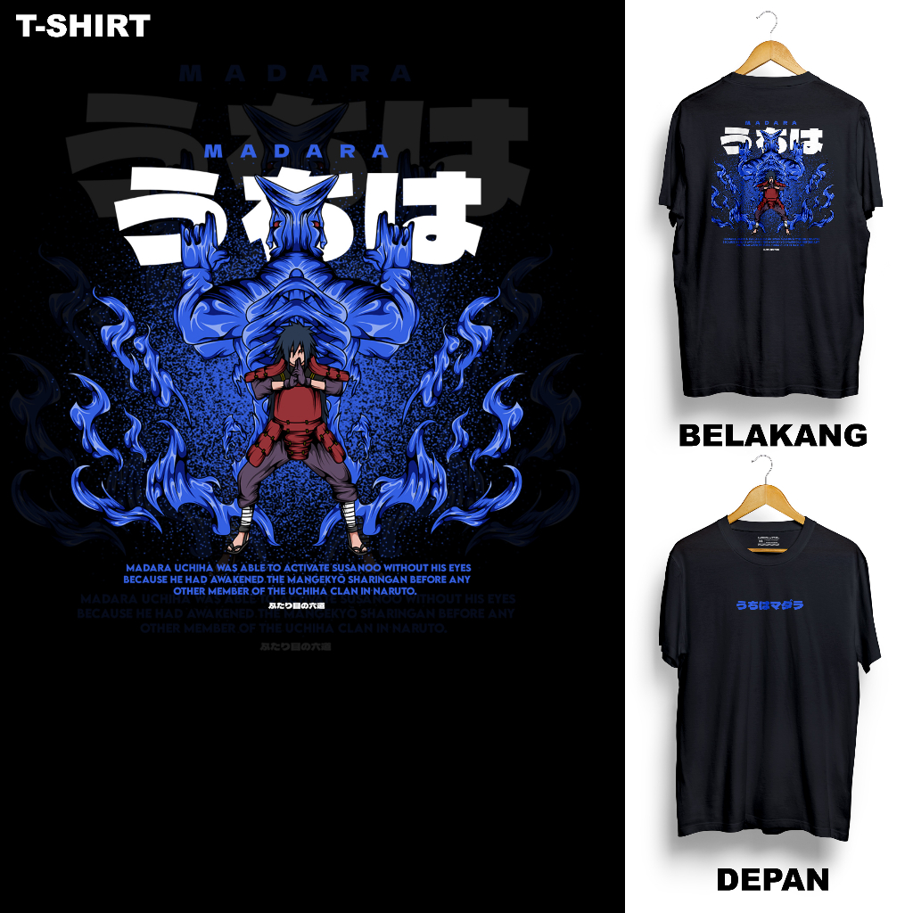 MADARA - KAOS DEWASA MOTIF ANIME NARUTO BORUTO KARAKTER MADARA UCHIHA