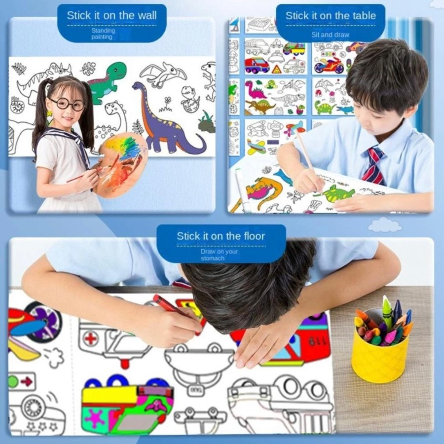 

JC Poster Mewarnai Jumbo untuk anak / kertas mewarnai besar 30CM*3M